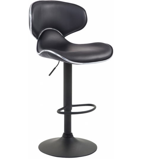 Barová židle Vega II., syntetická kůže, černá
