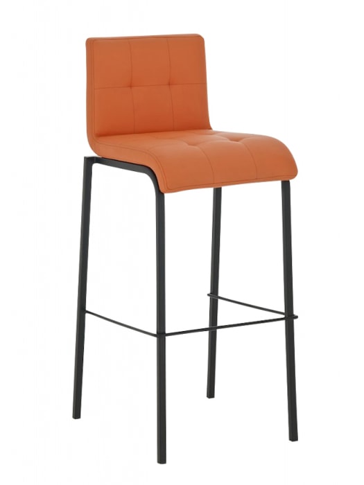 Barová židle Viola s černou podnoží (SET 2 ks) oranžová