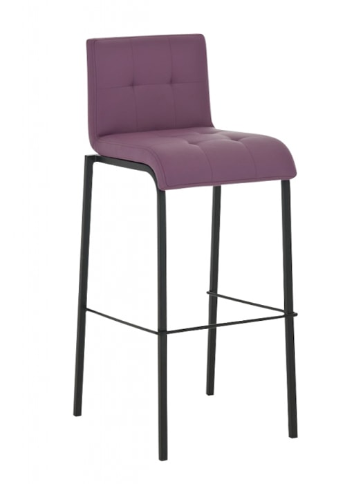 Barová židle Viola s černou podnoží (SET 2 ks) fialová