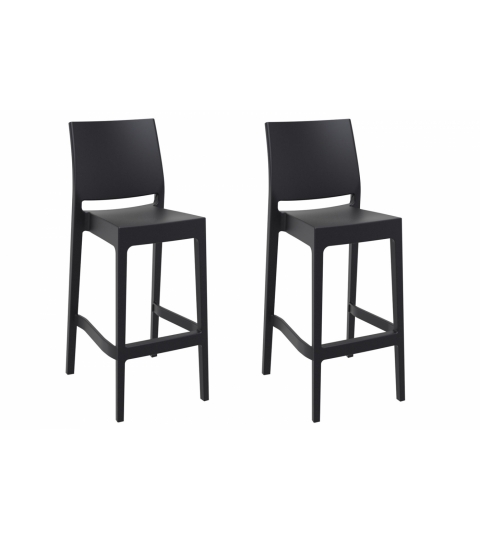 Barová židle Viola (SET 2 ks), černá