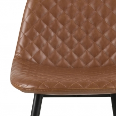 Barová židle Wanda (SET 2 ks), černá/koňaková - 3