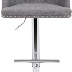 Barová židle Werne, textil, světle šedá - 2