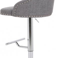 Barová židle Werne, textil, světle šedá - 5