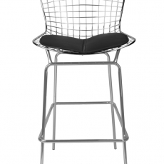 Barová židle William, chrom/černá - 1
