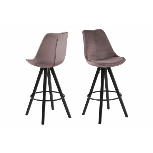 Barová židle Wonita (SET 2 ks), růžová - 1