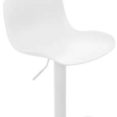 Barové stoličky Almada (SADA 4 ks), plastové, biele - 5