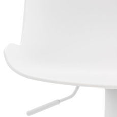 Barové stoličky Almada (SADA 4 ks), plastové, biele - 6