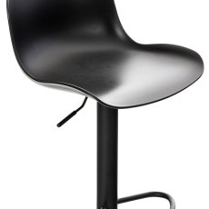 Barové stoličky Almada (SADA 4 ks), plastové, čierne - 5