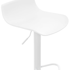 Barové stoličky Aveiro (SET 4 ks), plast, biela - 7