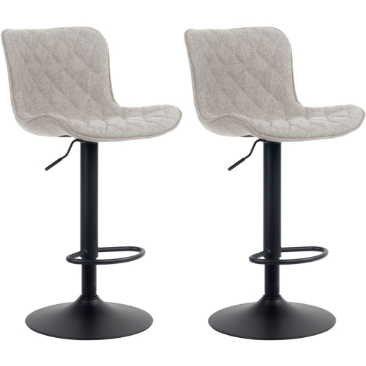 Barové stoličky Emma (SADA 2 ks), textil, sivá - 1