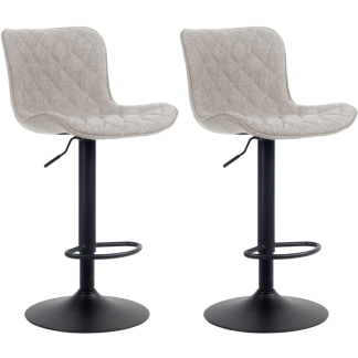 Barové stoličky Emma (SADA 2 ks), textil, sivá