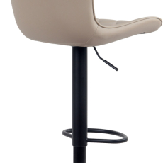 Barové stoličky Emma (SET 2 ks), syntetická koža, krémová - 3