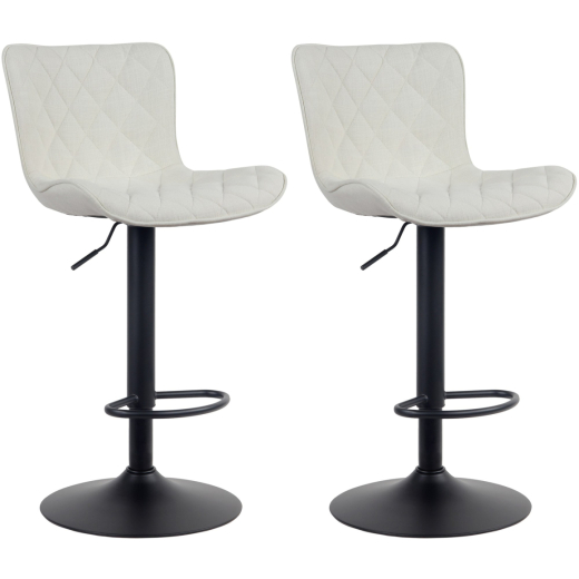 Barové stoličky Emma (SET 2 ks), textil, krémová - 1