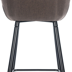 Barové stoličky Gibson (SET 2 ks), textil, hnedá - 3