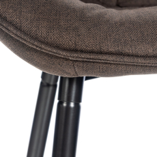 Barové stoličky Gibson (SET 2 ks), textil, hnedá - 5