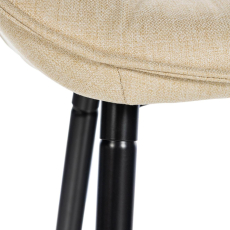 Barové stoličky Gibson (SET 2 ks), textil, krémová - 5