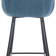 Barové stoličky Gibson (SET 2 ks), textil, modrá - 3