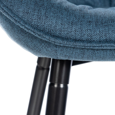 Barové stoličky Gibson (SET 2 ks), textil, modrá - 5