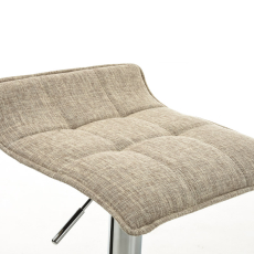 Barové stoličky Madison (SET 2 ks), textil, krémová - 4