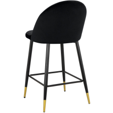 Barové stoličky Marlis (SET 2 ks), zamat, čierna - 6
