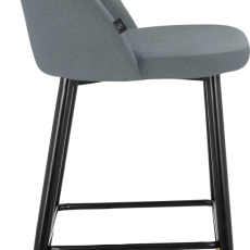 Barové stoličky Marlis (SET 2 ks), zamat, šedá - 3