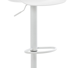 Barové židle Almada (SET 4 ks), plast, bílá - 2