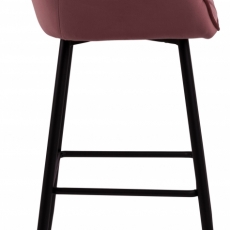 Barové židle Brooke (SET 2ks), tkanina, korálová - 3