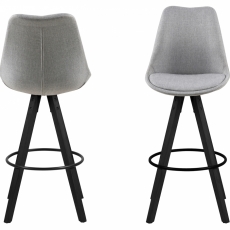 Barové židle Dima I. (SET 2ks), tkanina, světle šedá - 2