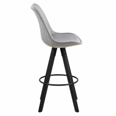 Barové židle Dima I. (SET 2ks), tkanina, světle šedá - 3