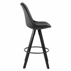 Barové židle Dima I. (SET 2ks), tkanina, tmavě šedá - 3