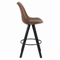 Barové židle Dima (SET 2ks), syntetická kůže, hnědá - 3