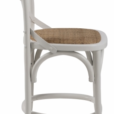 Barové židle Eileen (SET 2ks), ratan, bílá - 3
