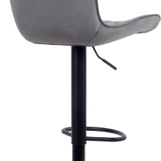 Barové židle Emma (SET 2 ks), samet, tmavě šedá - 3