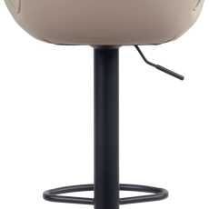 Barové židle Emma (SET 2 ks), syntetická kůže, krémová - 4