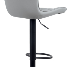 Barové židle Emma (SET 2 ks), syntetická kůže, šedá - 3