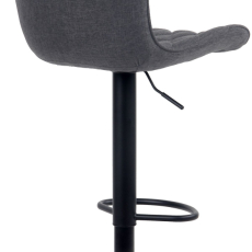 Barové židle Emma (SET 2 ks), textil, černá - 3