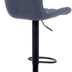 Barové židle Emma (SET 2 ks), textil, modrá - 3