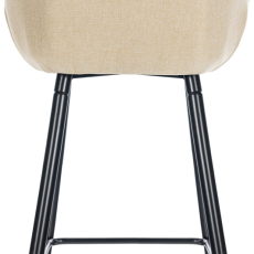 Barové židle Gibson (SET 2 ks), textil, krémová - 3
