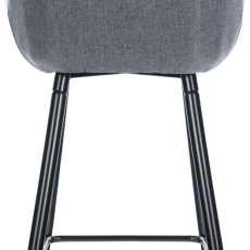 Barové židle Gibson (SET 2 ks), textil, šedá - 3