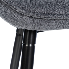 Barové židle Gibson (SET 2 ks), textil, šedá - 5