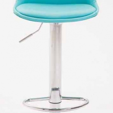 Barove židle Kiel (SET 2 ks), syntetická kůže, modrá - 2