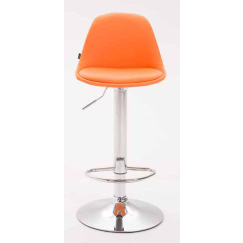 Barove židle Kiel (SET 2 ks), syntetická kůže, oranžová