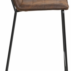 Barové židle Kitos (SET 2ks), syntetická kůže, hnědá - 3