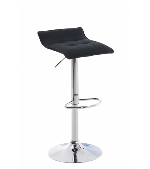 Barové židle Madison (SET 2 ks), textil, černá