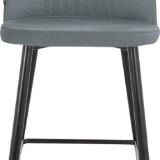 Barové židle Marlis (SET 2 ks), samet, šedá - 2