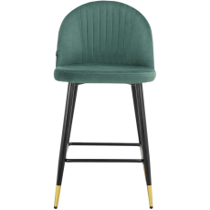 Barové židle Marlis (SET 2 ks), samet, zelená - 2