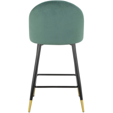 Barové židle Marlis (SET 2 ks), samet, zelená - 5
