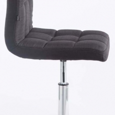 Barové židle Palma (SET 2 ks), textil, černá - 1