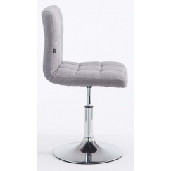 Barové židle Palma (SET 2 ks), textil, šedá