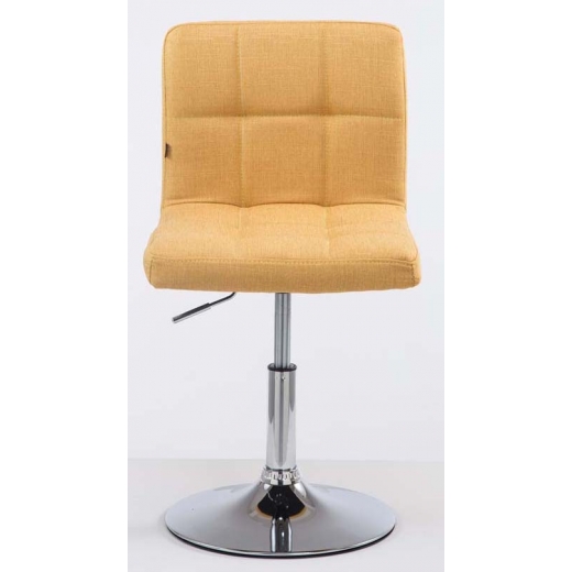 Barové židle Palma (SET 2 ks), textil, žlutá - 1
